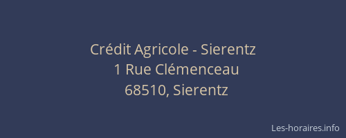 Cr&eacute;dit Agricole - Sierentz