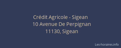 Cr&eacute;dit Agricole - Sigean
