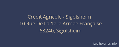 Crédit Agricole - Sigolsheim