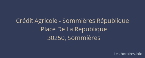 Cr&eacute;dit Agricole - Sommi&egrave;res R&eacute;publique