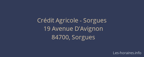 Crédit Agricole - Sorgues