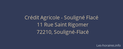 Cr&eacute;dit Agricole - Soulign&eacute; Flac&eacute;