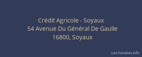 Cr&eacute;dit Agricole - Soyaux