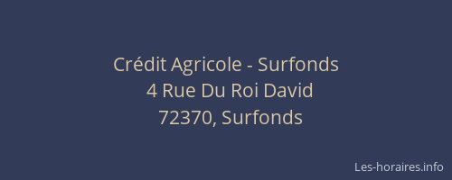 Cr&eacute;dit Agricole - Surfonds
