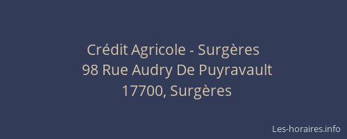 Cr&eacute;dit Agricole - Surg&egrave;res