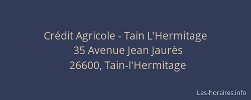 Crédit Agricole - Tain L'Hermitage