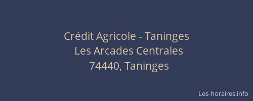 Crédit Agricole - Taninges