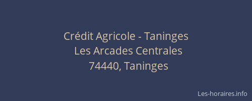Cr&eacute;dit Agricole - Taninges