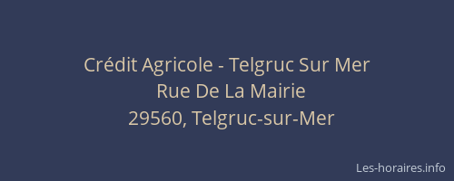 Cr&eacute;dit Agricole - Telgruc Sur Mer
