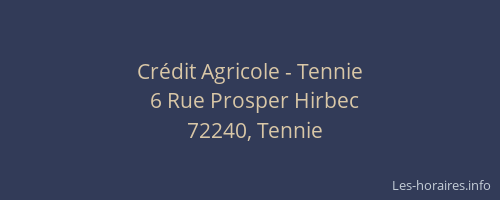 Crédit Agricole - Tennie
