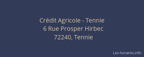 Cr&eacute;dit Agricole - Tennie