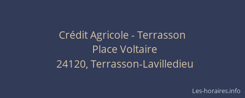 Cr&eacute;dit Agricole - Terrasson