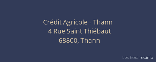 Cr&eacute;dit Agricole - Thann