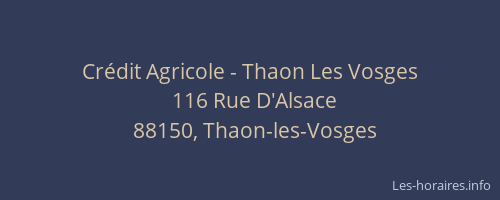 Crédit Agricole - Thaon Les Vosges