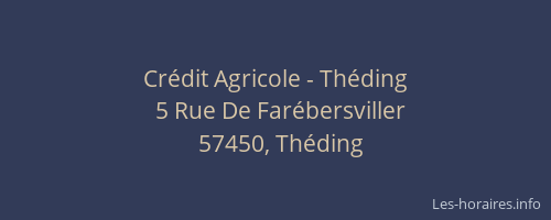 Cr&eacute;dit Agricole - Th&eacute;ding