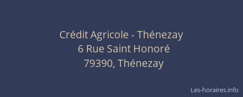 Crédit Agricole - Thénezay