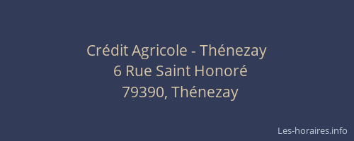 Cr&eacute;dit Agricole - Th&eacute;nezay