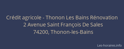 Crédit agricole - Thonon Les Bains Rénovation