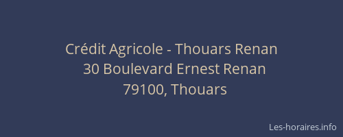 Cr&eacute;dit Agricole - Thouars Renan