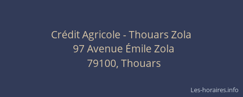 Crédit Agricole - Thouars Zola