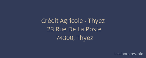 Crédit Agricole - Thyez