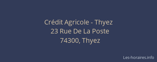 Cr&eacute;dit Agricole - Thyez