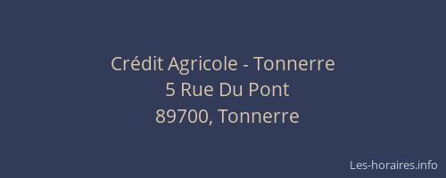 Cr&eacute;dit Agricole - Tonnerre