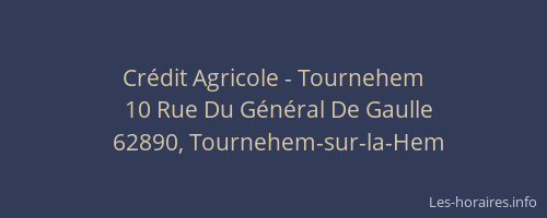 Cr&eacute;dit Agricole - Tournehem