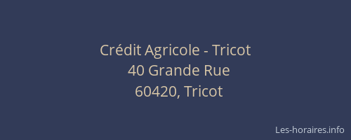Cr&eacute;dit Agricole - Tricot