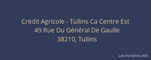 Crédit Agricole - Tullins Ca Centre Est