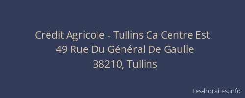 Cr&eacute;dit Agricole - Tullins Ca Centre Est