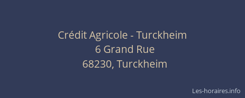 Cr&eacute;dit Agricole - Turckheim