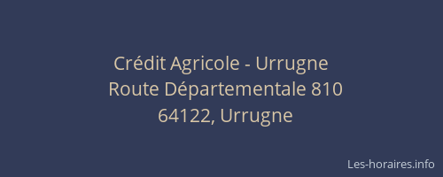 Crédit Agricole - Urrugne