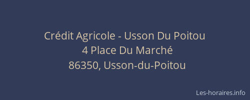Crédit Agricole - Usson Du Poitou