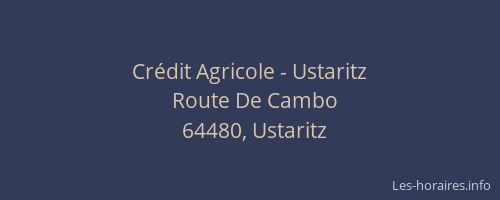 Cr&eacute;dit Agricole - Ustaritz