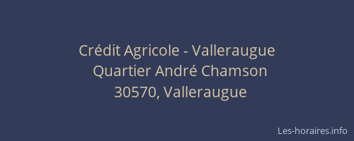 Cr&eacute;dit Agricole - Valleraugue