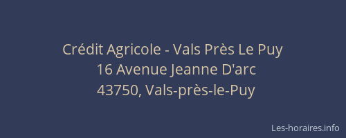 Crédit Agricole - Vals Près Le Puy