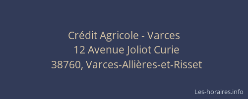 Cr&eacute;dit Agricole - Varces
