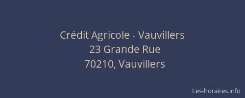Cr&eacute;dit Agricole - Vauvillers