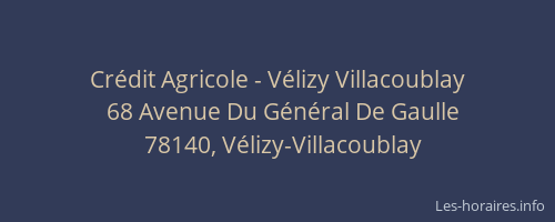 Cr&eacute;dit Agricole - V&eacute;lizy Villacoublay