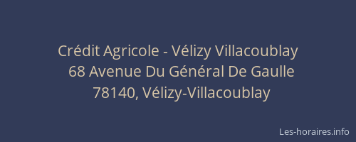 Crédit Agricole - Vélizy Villacoublay