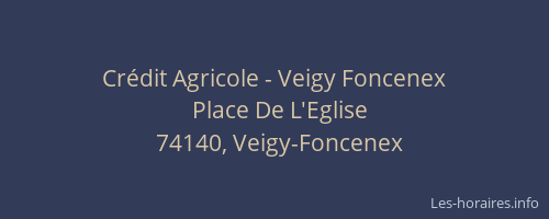Cr&eacute;dit Agricole - Veigy Foncenex