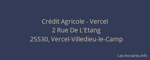 Cr&eacute;dit Agricole - Vercel