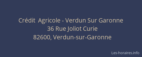 Crédit  Agricole - Verdun Sur Garonne
