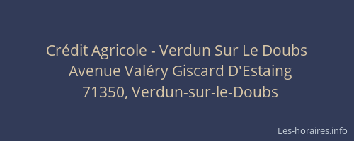 Crédit Agricole - Verdun Sur Le Doubs