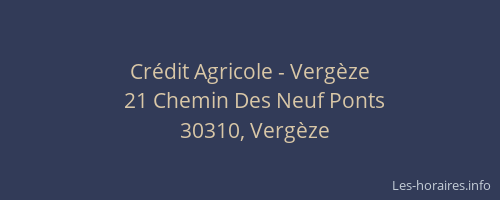 Cr&eacute;dit Agricole - Verg&egrave;ze