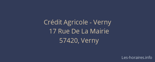 Crédit Agricole - Verny