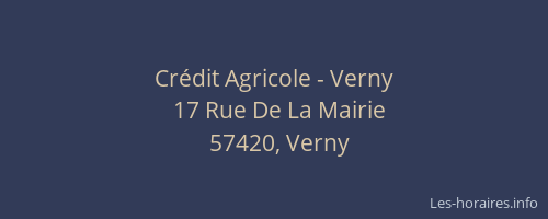 Cr&eacute;dit Agricole - Verny