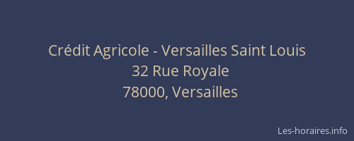 Crédit Agricole - Versailles Saint Louis
