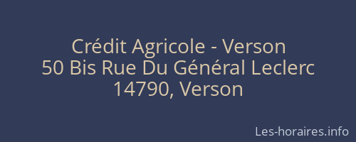 Cr&eacute;dit Agricole - Verson